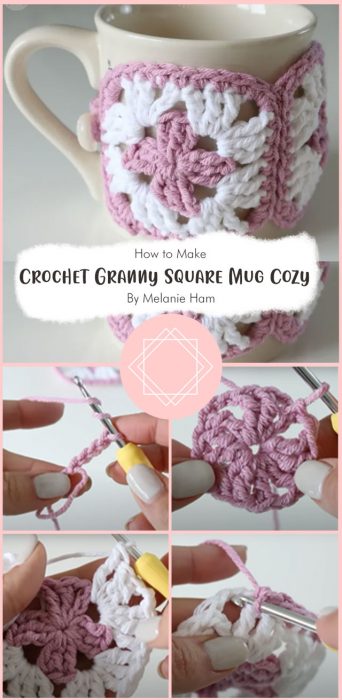 Crochet Granny Square Mug Cozy Tutorial By Melanie Ham