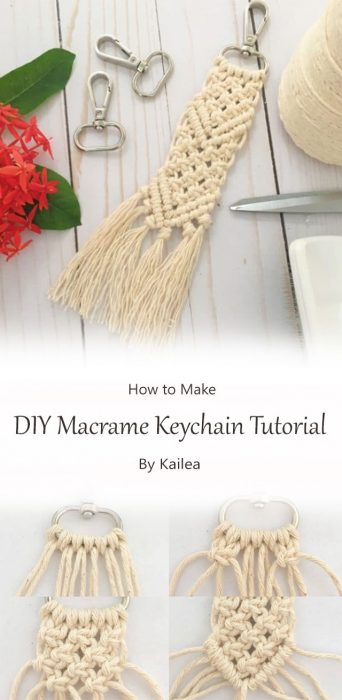 DIY Macrame Keychain Tutorial By Kailea