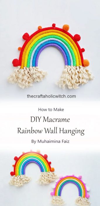 DIY Macrame Rainbow Wall Hanging By Muhaimina Faiz