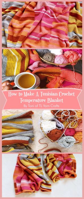 How to Make A Tunisian Crochet Temperature Blanket By Toni of TL Yarn Crafts