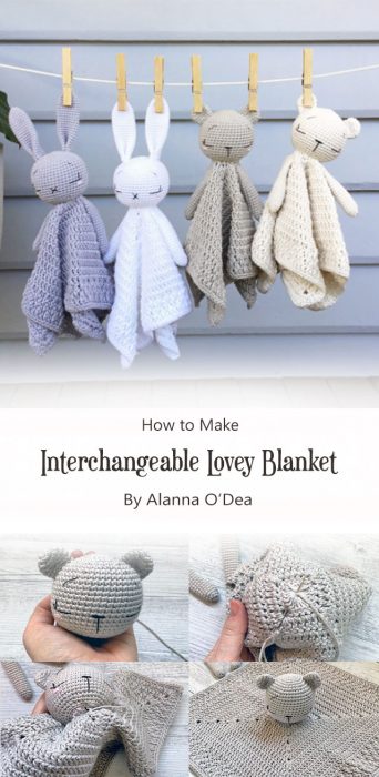 Interchangeable Lovey Blanket By Alanna O’Dea