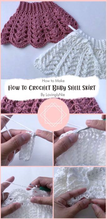 How to Crochet Baby Shell Skirt (0-6 months) By LovinglyNie