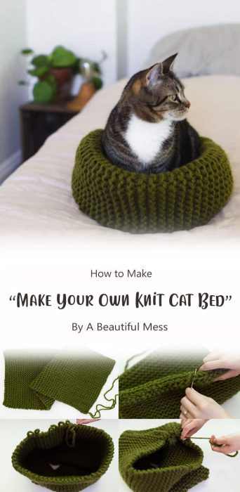 Make Your Own Knit Cat Bed By A Beautiful Mess