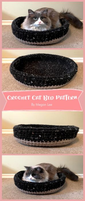 Crochet Cat Bed Pattern By Megan Lee