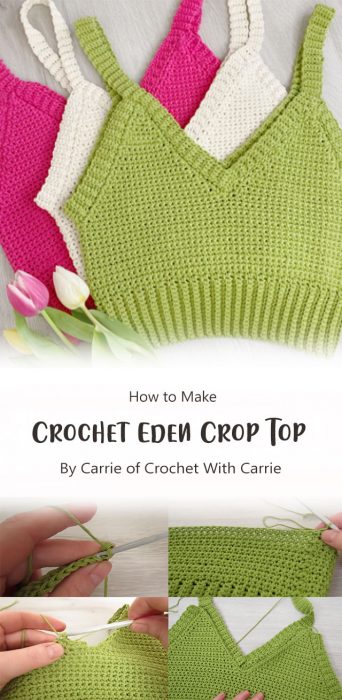 Crochet Eden Crop Top By Carrie of Crochet With Carrie