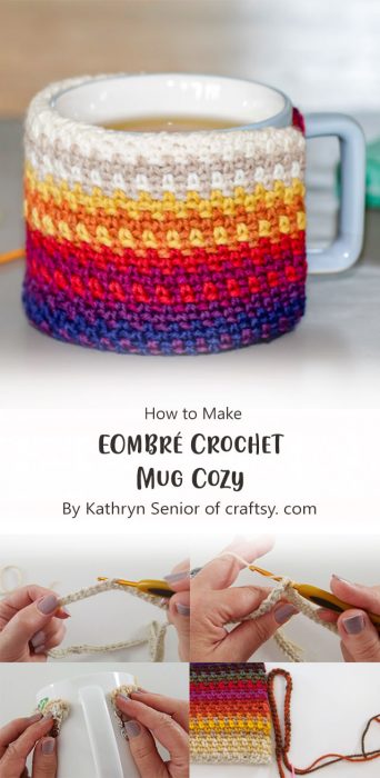 EOmbré Crochet Mug Cozy By Kathryn Senior of craftsy. com