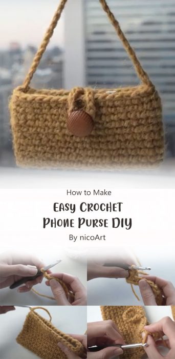Easy Crochet Phone Purse DIY By nicoArt
