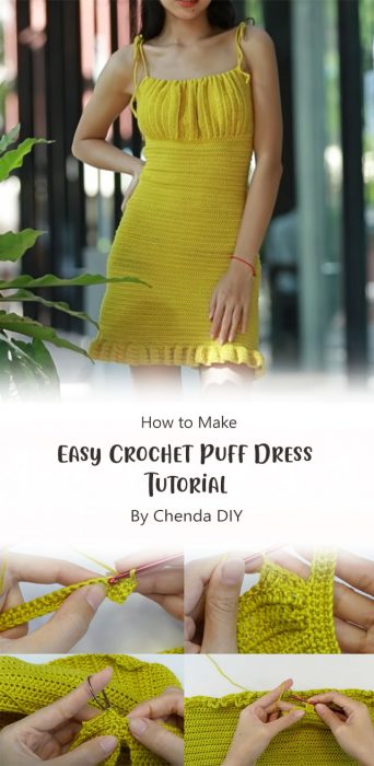 Easy Crochet Puff Dress Tutorial By Chenda DIY