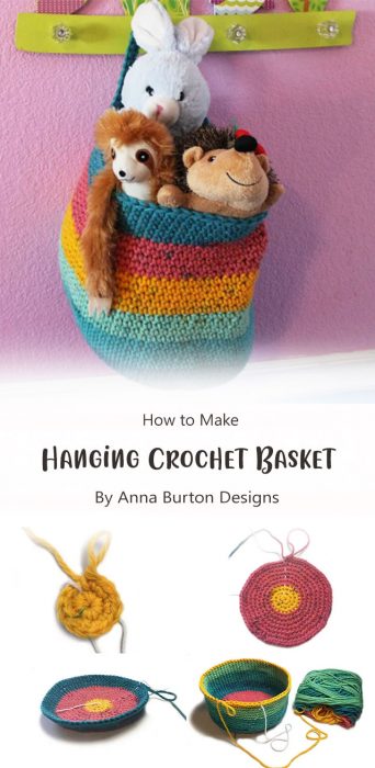 Hanging Crochet Basket By Anna Burton Designs
