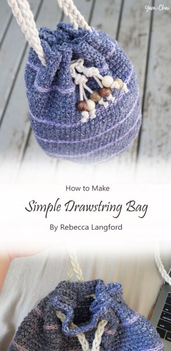 Simple Drawstring Bag By Rebecca Langford