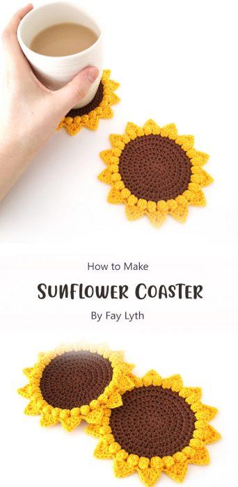 Sunflower Coaster By Fay Lyth
