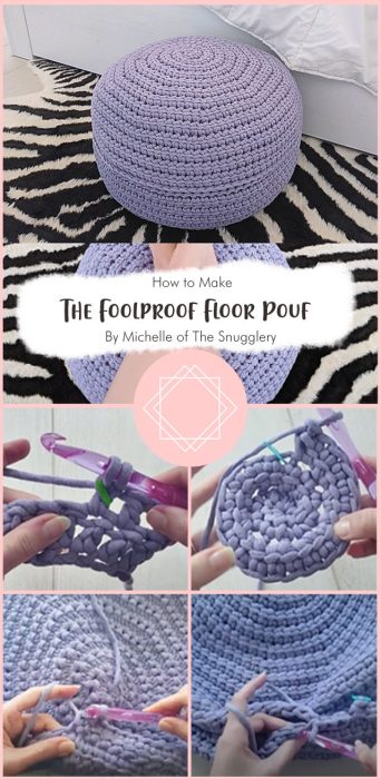 The Foolproof Floor Pouf – Free Crochet Pouf Pattern By Michelle of The Snugglery