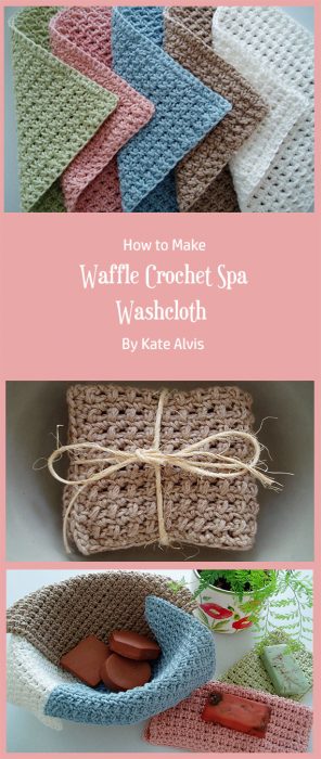 Waffle Crochet Spa Washcloth By Kate Alvis