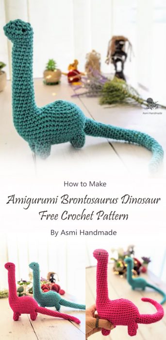 Amigurumi Brontosaurus Dinosaur Free Crochet Pattern By Asmi Handmade