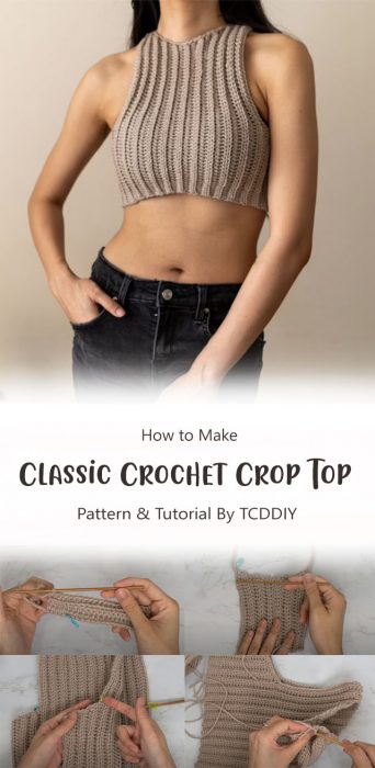 Classic Crochet Crop Top By TCDDIY