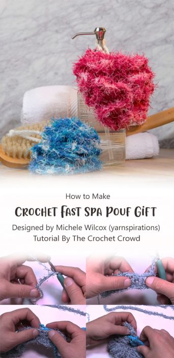 Crochet Fast Spa Pouf Gift By The Crochet Crowd
