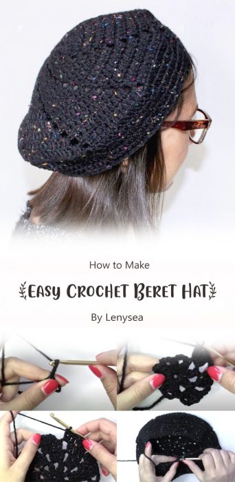 Easy Crochet Beret Hat By Lenysea