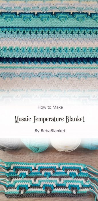 Mosaic Temperature Blanket By BebaBlanket