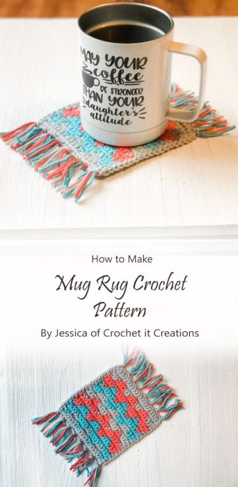 Mug Rug Crochet Pattern By Jessica of Crochet it Creations