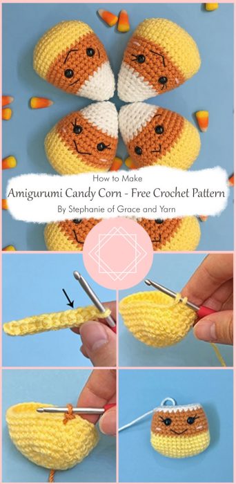 Amigurumi Candy Corn - A Free Crochet Pattern By Stephanie of Grace and Yarn