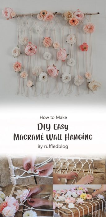 DIY Easy Macramé Wall Hanging By ruffledblog