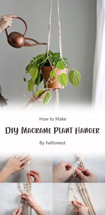 DIY Macrame Plant Hanger By hellonest