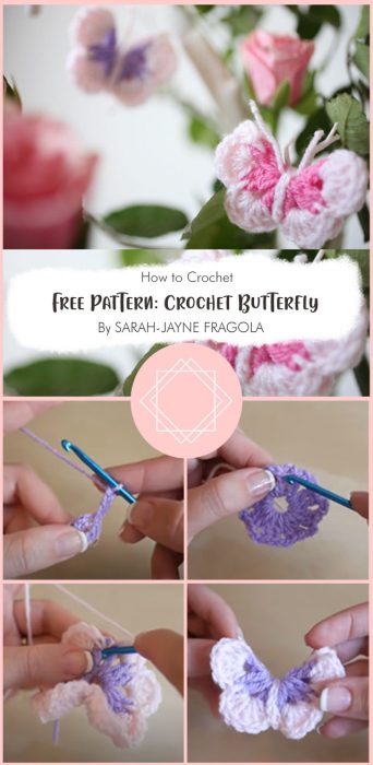 Free Pattern Crochet Butterfly By SARAH-JAYNE FRAGOLA