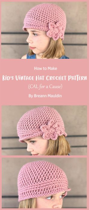 Kid’s Vintage Hat Crochet Pattern (CAL for a Cause) By Breann Mauldin