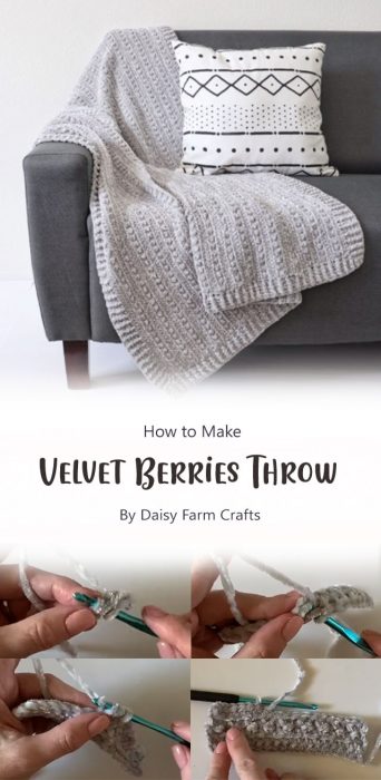 Velvet Berries Throw By Daisy Farm Crafts