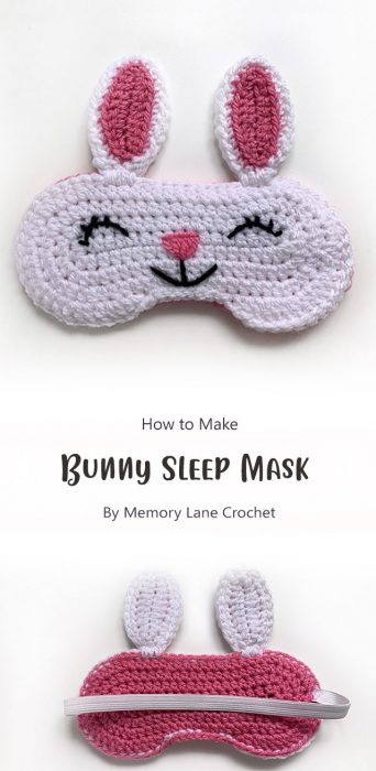 Bunny Sleep Mask By Memory Lane Crochet