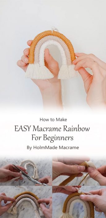 EASY Macrame Rainbow For Beginners By HolmMade Macrame