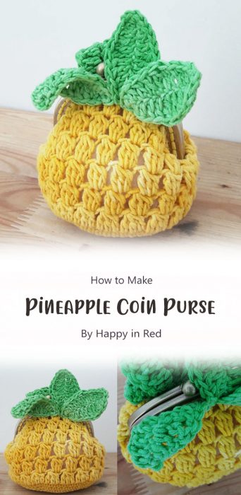 Pineapple Coin Purse By Happy in Red