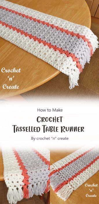 Crochet Tasselled Table Runner By crochet "n" create