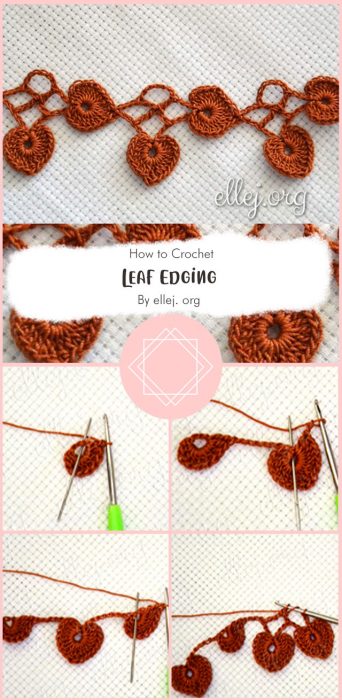 How To Crochet Leaf Edging By ellej. org