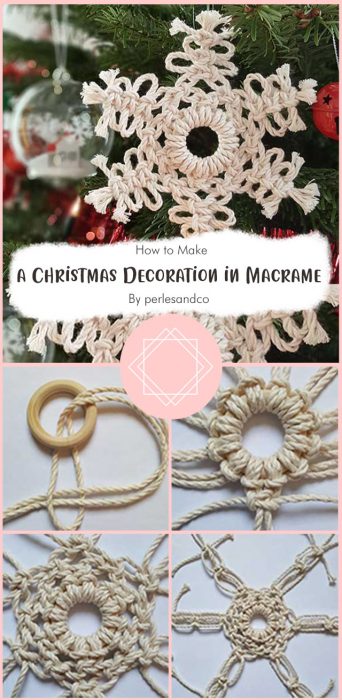 How to make a Christmas Decoration in Macrame? By perlesandco