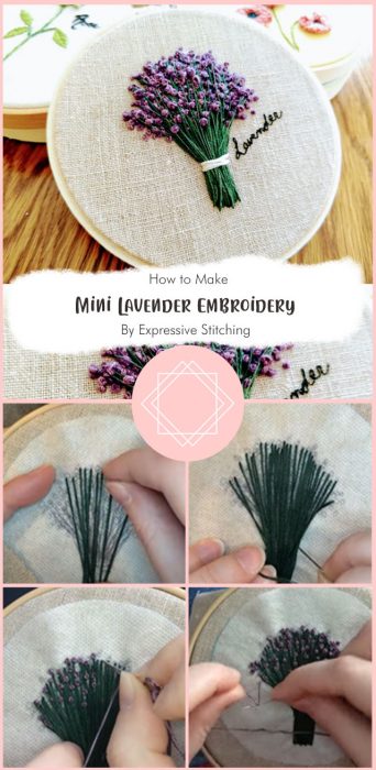 Mini Lavender Embroidery: How to Embroider Lavender By Expressive Stitching