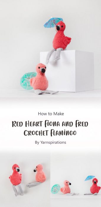 Red Heart Fiona and Fred Crochet Flamingo By Yarnspirations