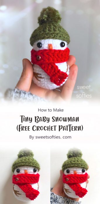 Tiny Baby Snowman (Free Crochet Pattern) By sweetsofties. com