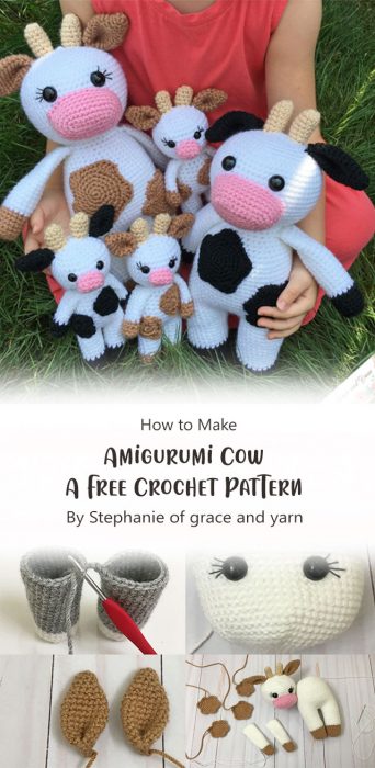 Amigurumi Cow - A Free Crochet Pattern By Stephanie of grace and yarn