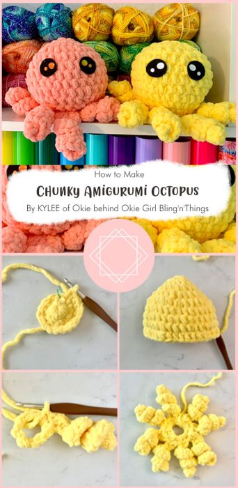 Chunky Amigurumi Octopus By KYLEE of Okie behind Okie Girl Bling'n'Things