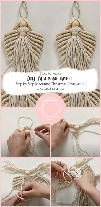 DIY: Macrame Angel- Step by Step Macrame Christmas Ornament By Soulful Notions