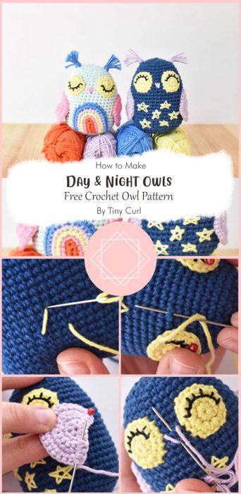Day & Night Owls | Free Crochet Owl Pattern By Tiny Curl