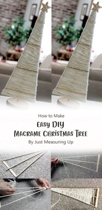 Easy DIY Macrame Christmas Tree By Just Measuring Up