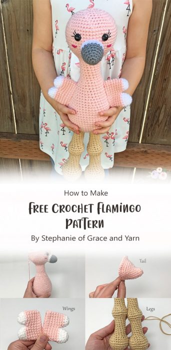 Free Crochet Flamingo Pattern By Stephanie of Grace and Yarn