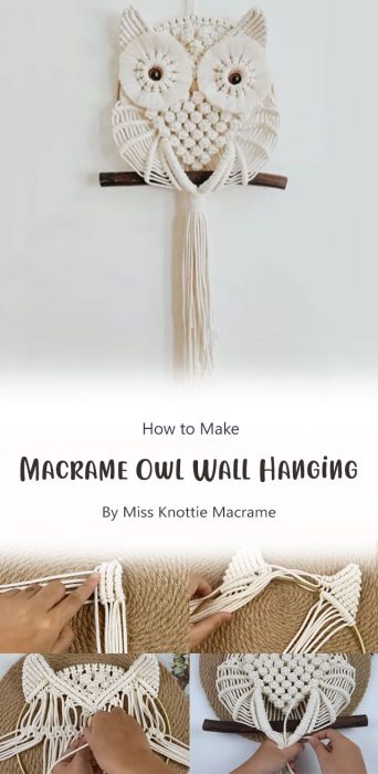 How to Make Macrame Owl Wall Hanging By Miss Knottie Macrame