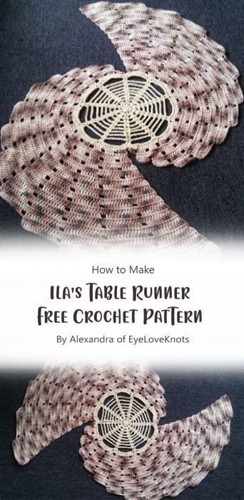 Ila's Table Runner - Free Crochet Pattern By Alexandra of EyeLoveKnots
