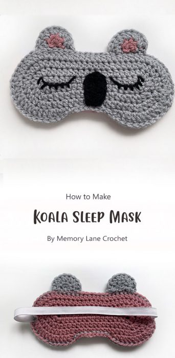 Koala Sleep Mask By Memory Lane Crochet