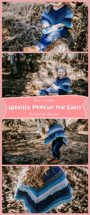 Wasilla Poncho for Girls By Jennifer Renaud