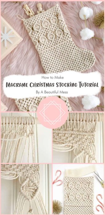 Macrame Christmas Stocking Tutorial By A Beautiful Mess