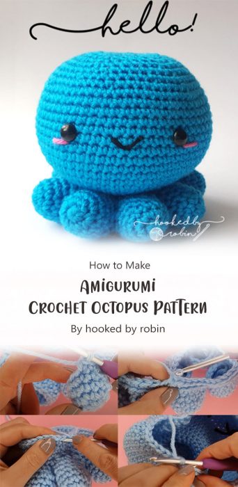 Amigurumi Crochet Octopus Pattern By hooked by robin